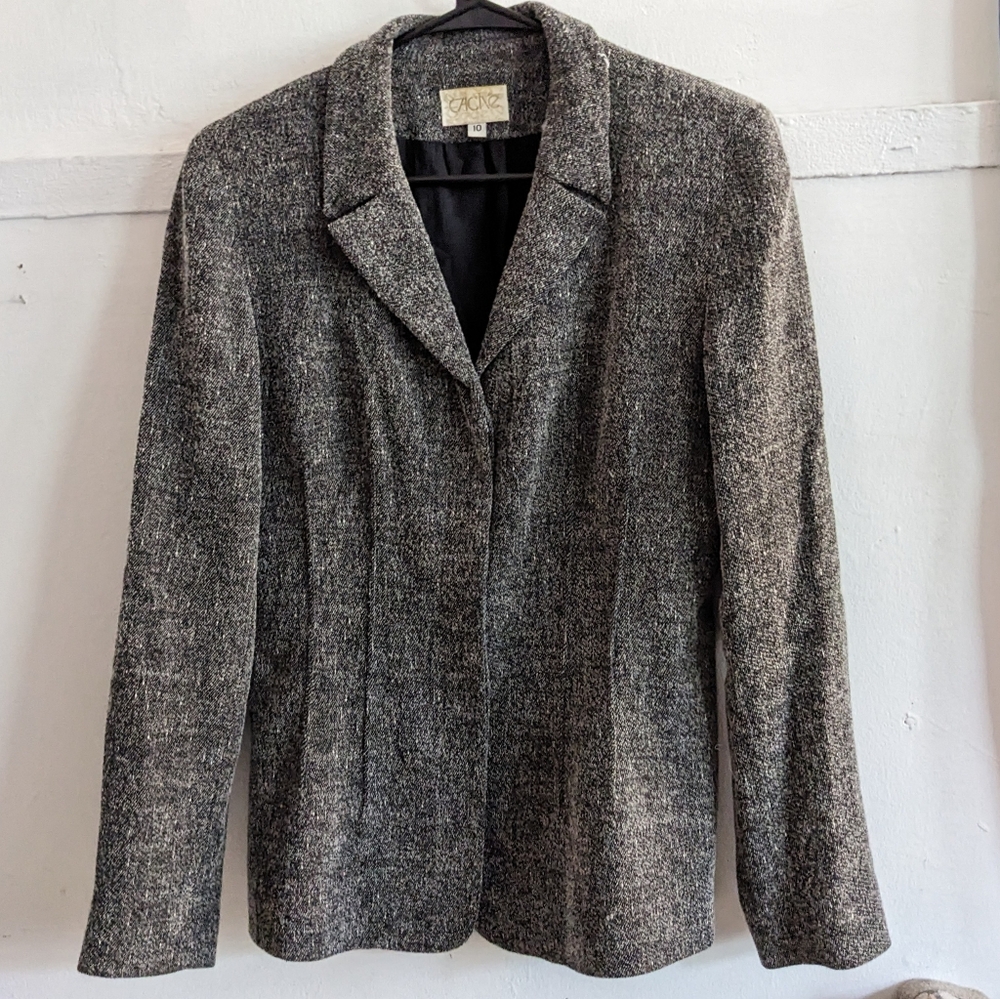 Vintage Cache Tailored Wool Tweed Blazer